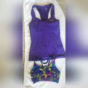 Reebok tank top & Under Armour Sports Bra